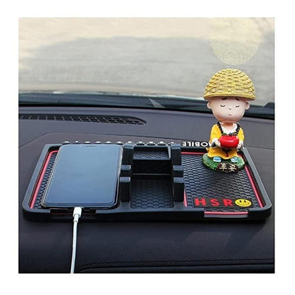HSR Anti-Slip Dashboard Mobile Holder with Parking Number | Universal Silicone Car Phone Stand (Rotatable & Fixed Models)