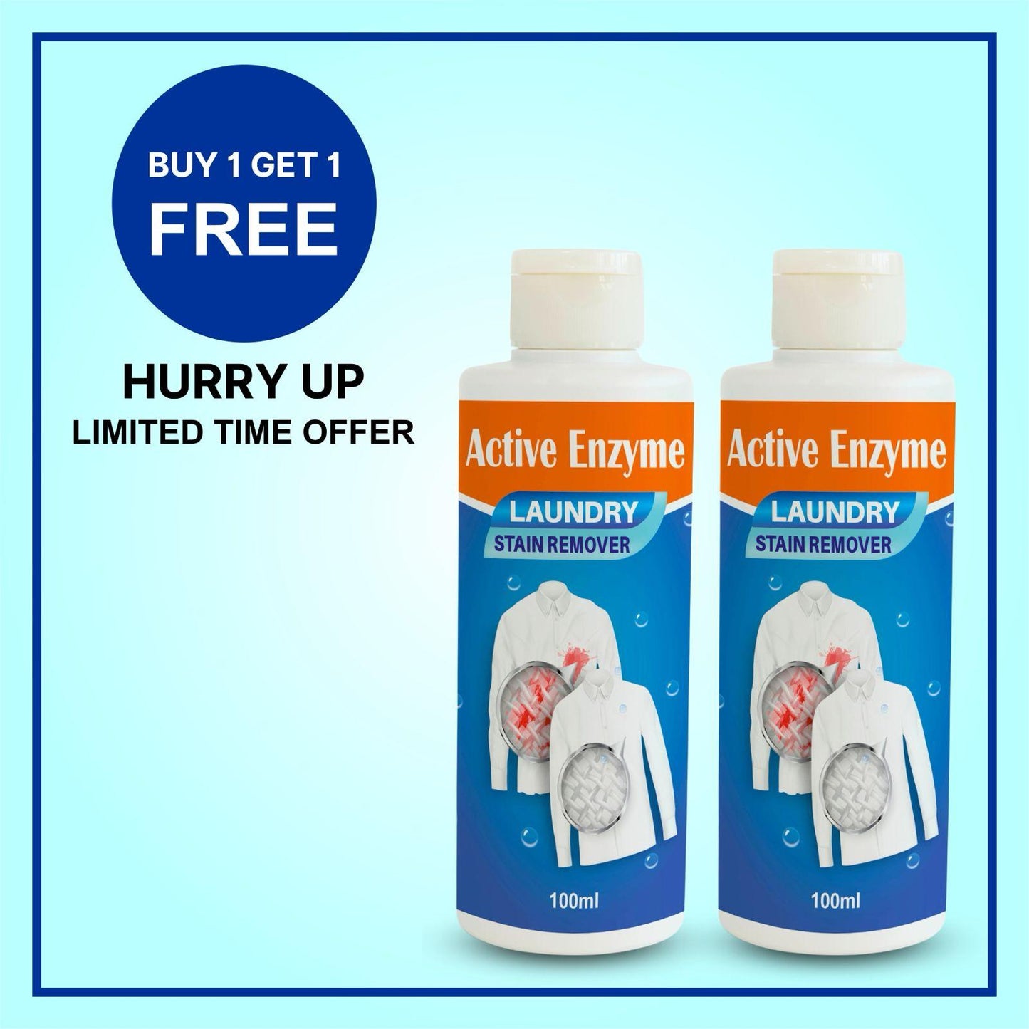 Active Enzyme Laundry Stain Remover – Pack of 2 (Buy One Get One Free)